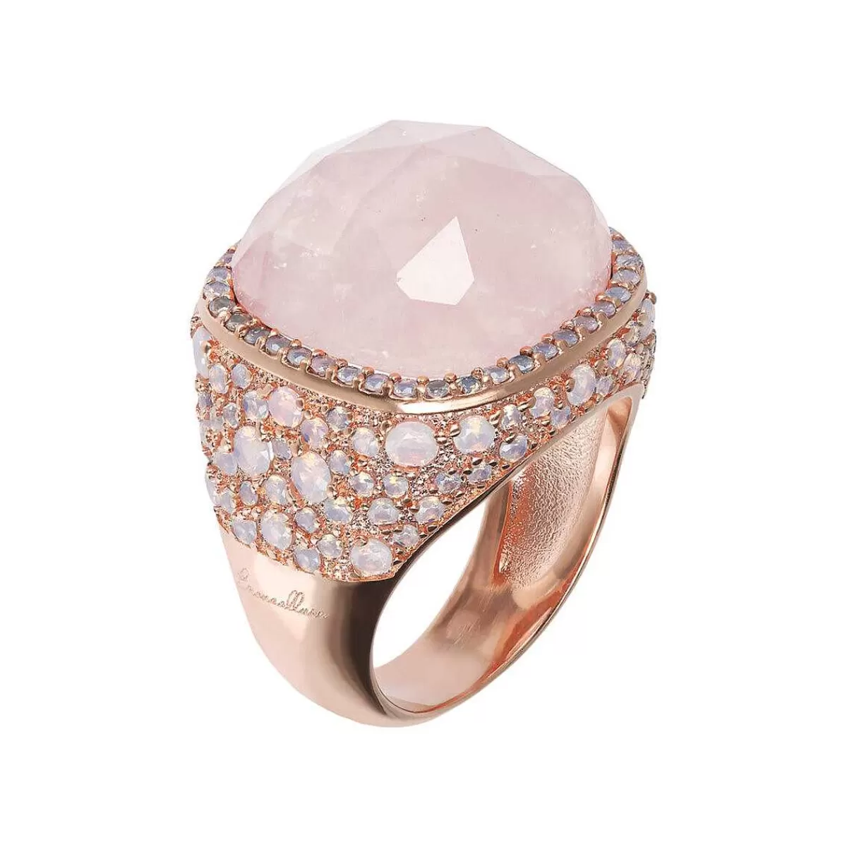 Best Anello Chevalier Con Pave Quadrato Di Pietre Naturali E Cubic Zirconia Anelli