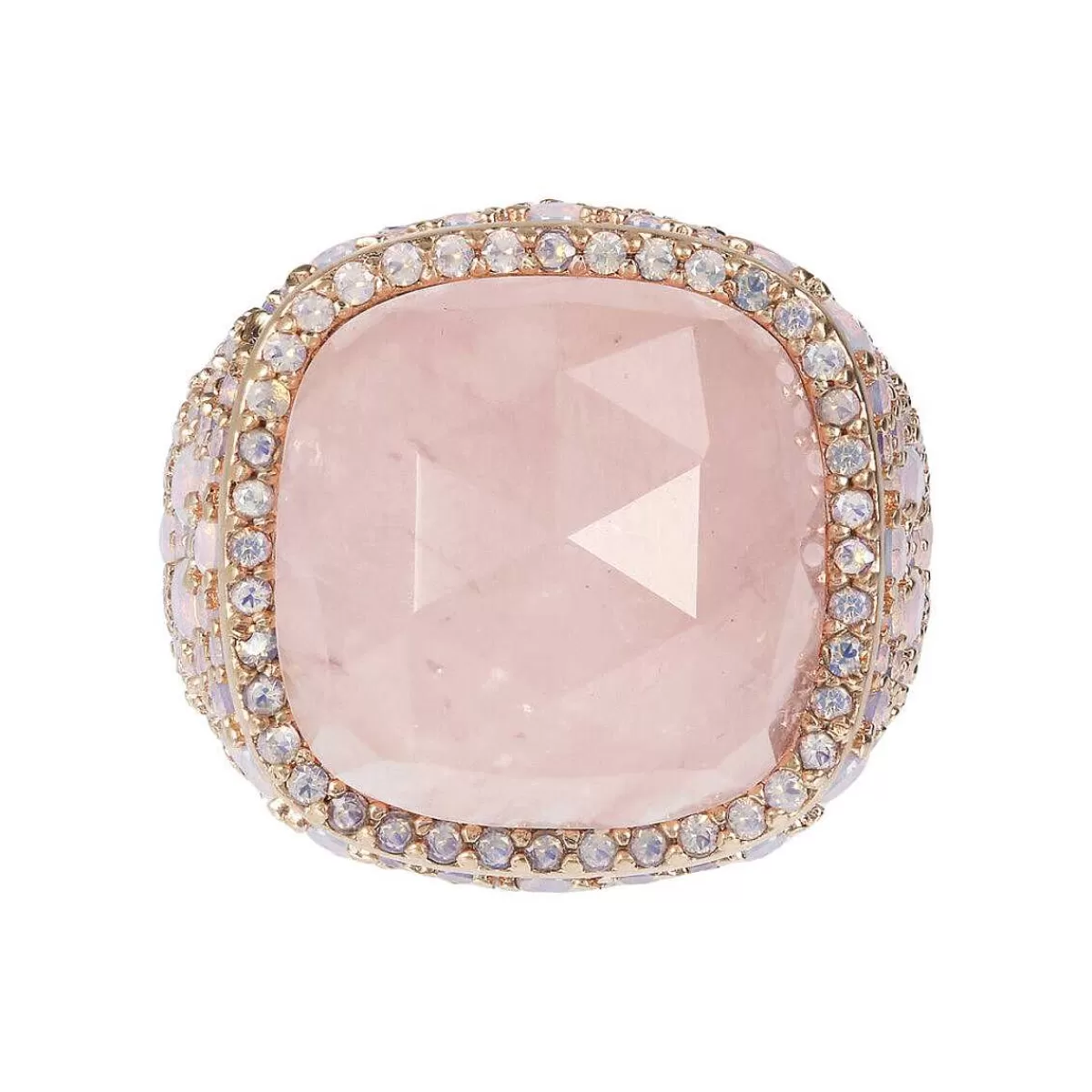 Best Anello Chevalier Con Pave Quadrato Di Pietre Naturali E Cubic Zirconia Anelli