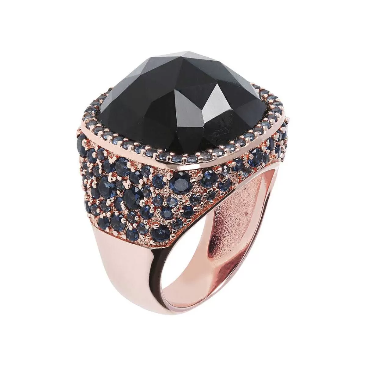 Best Anello Chevalier Con Pave Quadrato Di Pietre Naturali E Cubic Zirconia Anelli