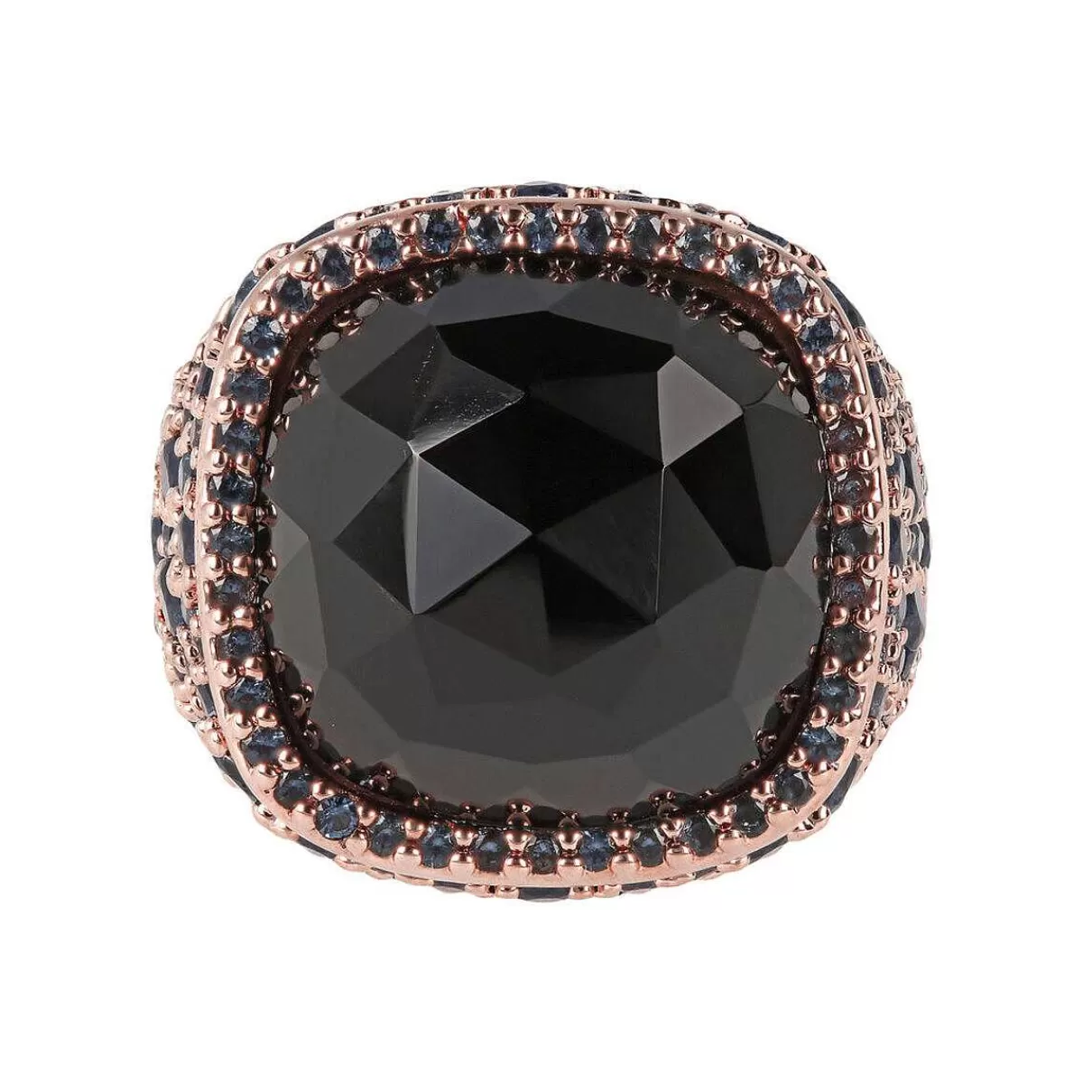 Best Anello Chevalier Con Pave Quadrato Di Pietre Naturali E Cubic Zirconia Anelli