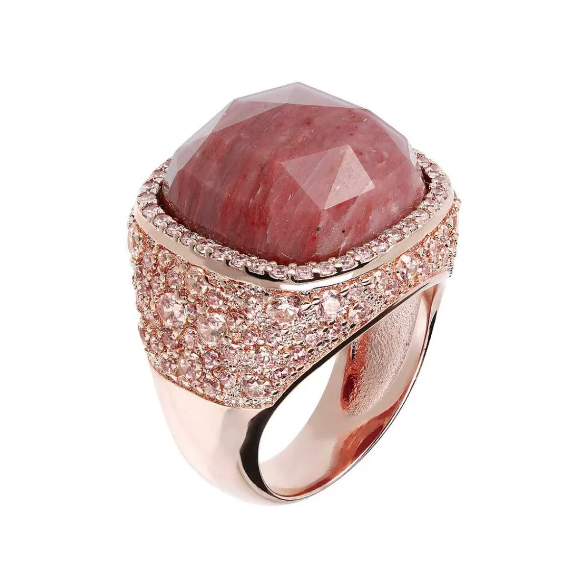 Best Anello Chevalier Con Pave Quadrato Di Pietre Naturali E Cubic Zirconia Anelli