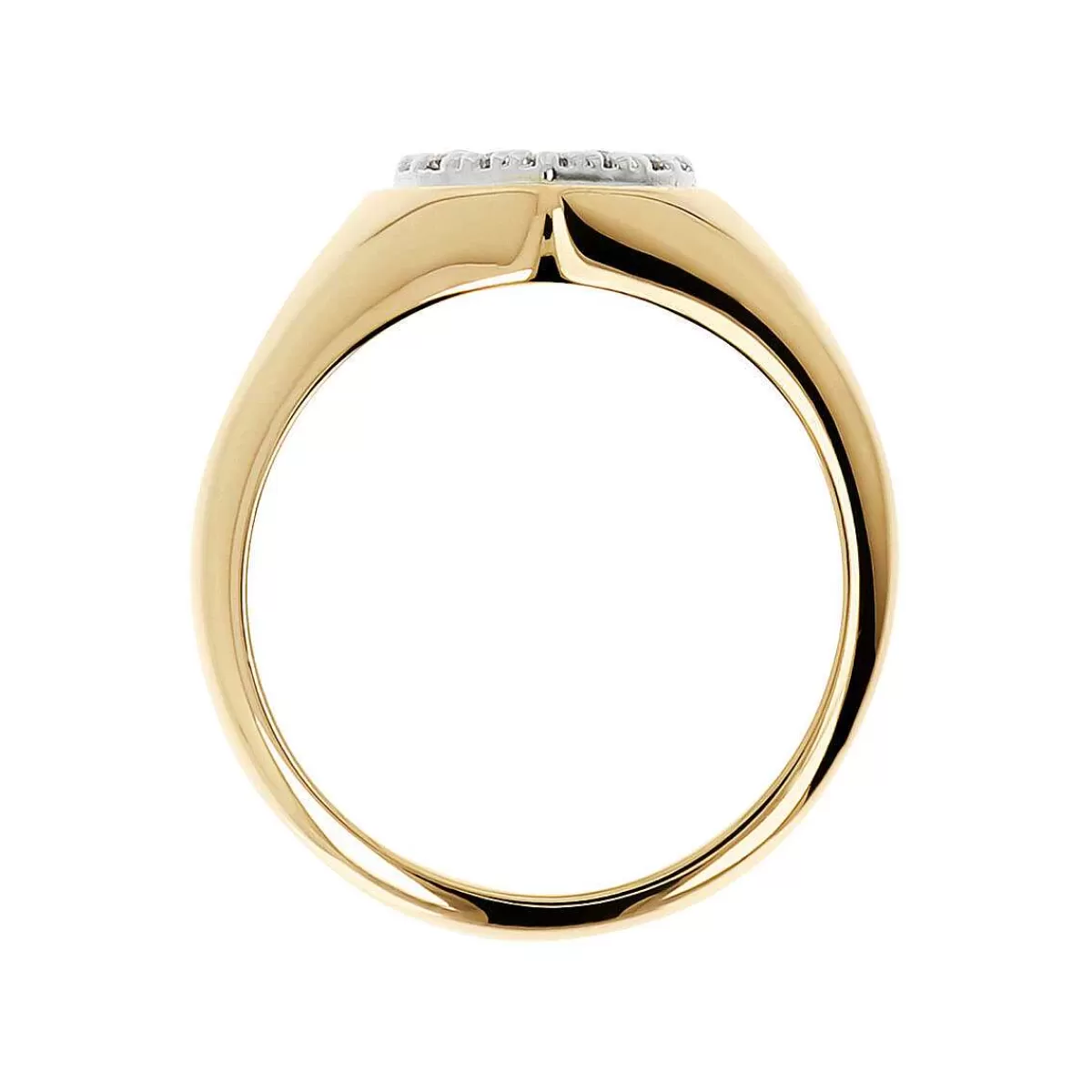 Store Anello Dorato Con Cuore In Pave Di Cubic Zirconia Anelli