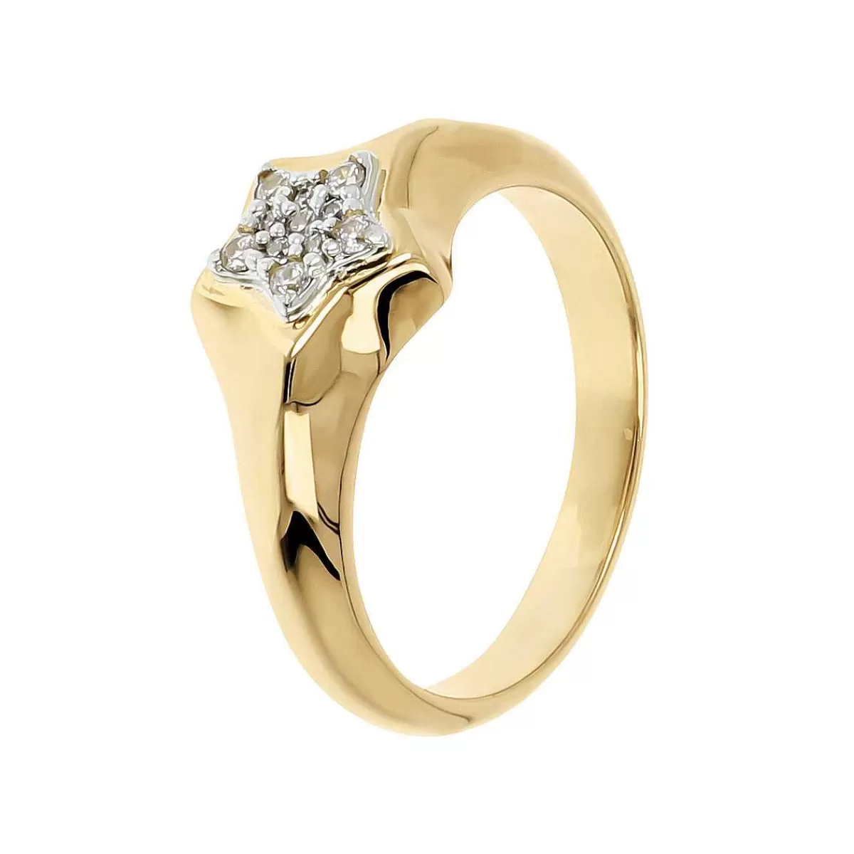 Flash Sale Anello Dorato Con Stella In Pave Di Cubic Zirconia Anelli