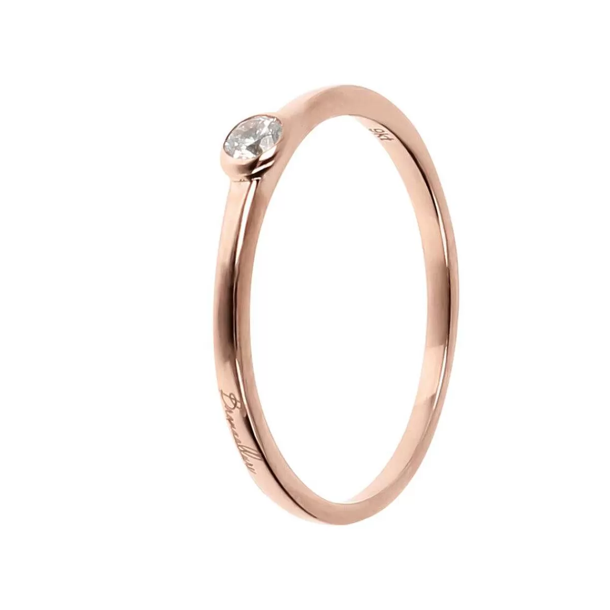 Best Anello Solitario In Oro 9Kt Con Punto Luce Di Diamanti Anelli