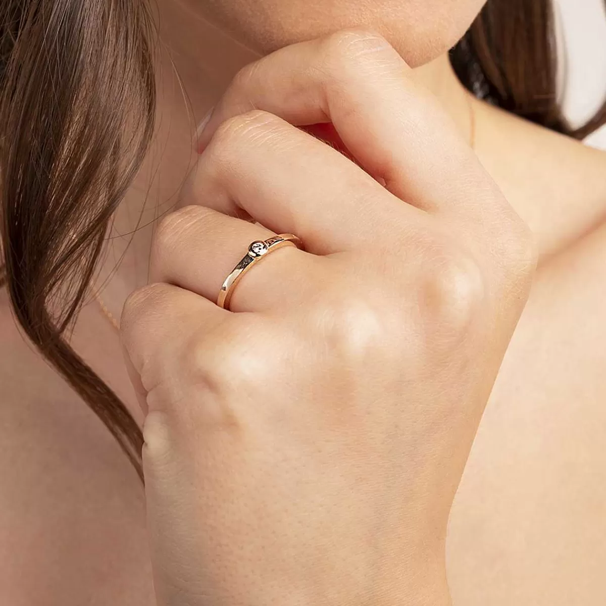 Best Anello Solitario In Oro 9Kt Con Punto Luce Di Diamanti Anelli