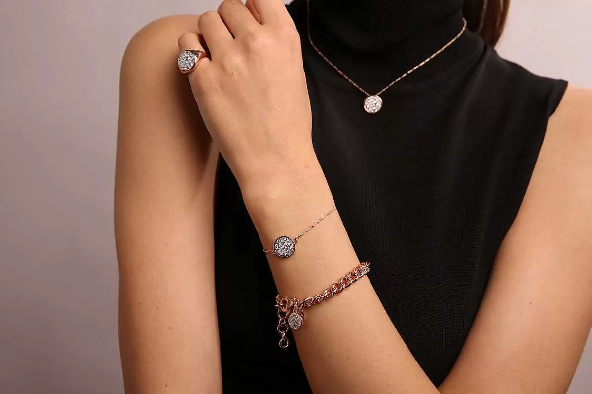 Online Bracciale A Catena Barbazzale Con Pendente In Pave Di Zirconi Bracciali