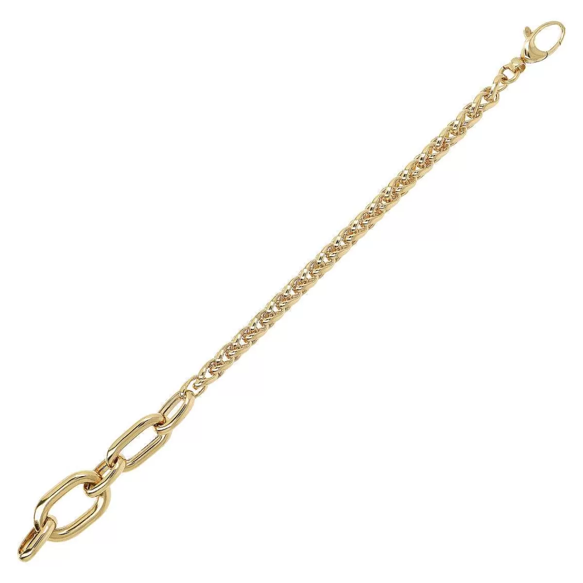 Fashion Bracciale A Catena Con Punte Dorate E Maglie Ovali Bracciali