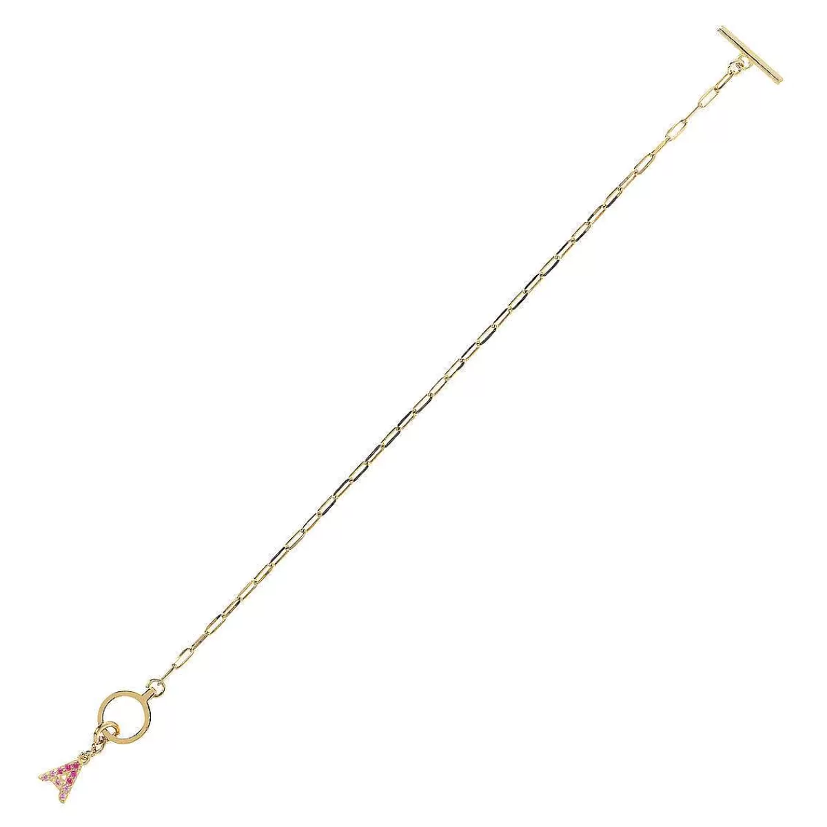 Discount Bracciale A Catena Forzatina Dorata Con Pendente Lettera In Pave Di Zirconi Bracciali