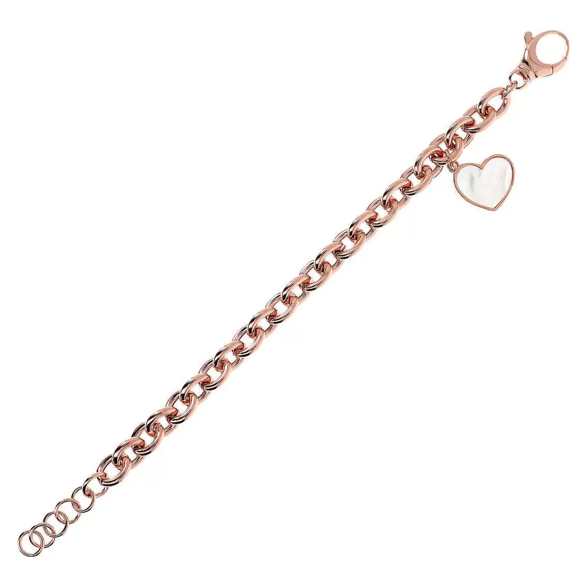 Best Bracciale A Catena Rolo Con Pendente A Cuore In Pietra Naturale Bracciali