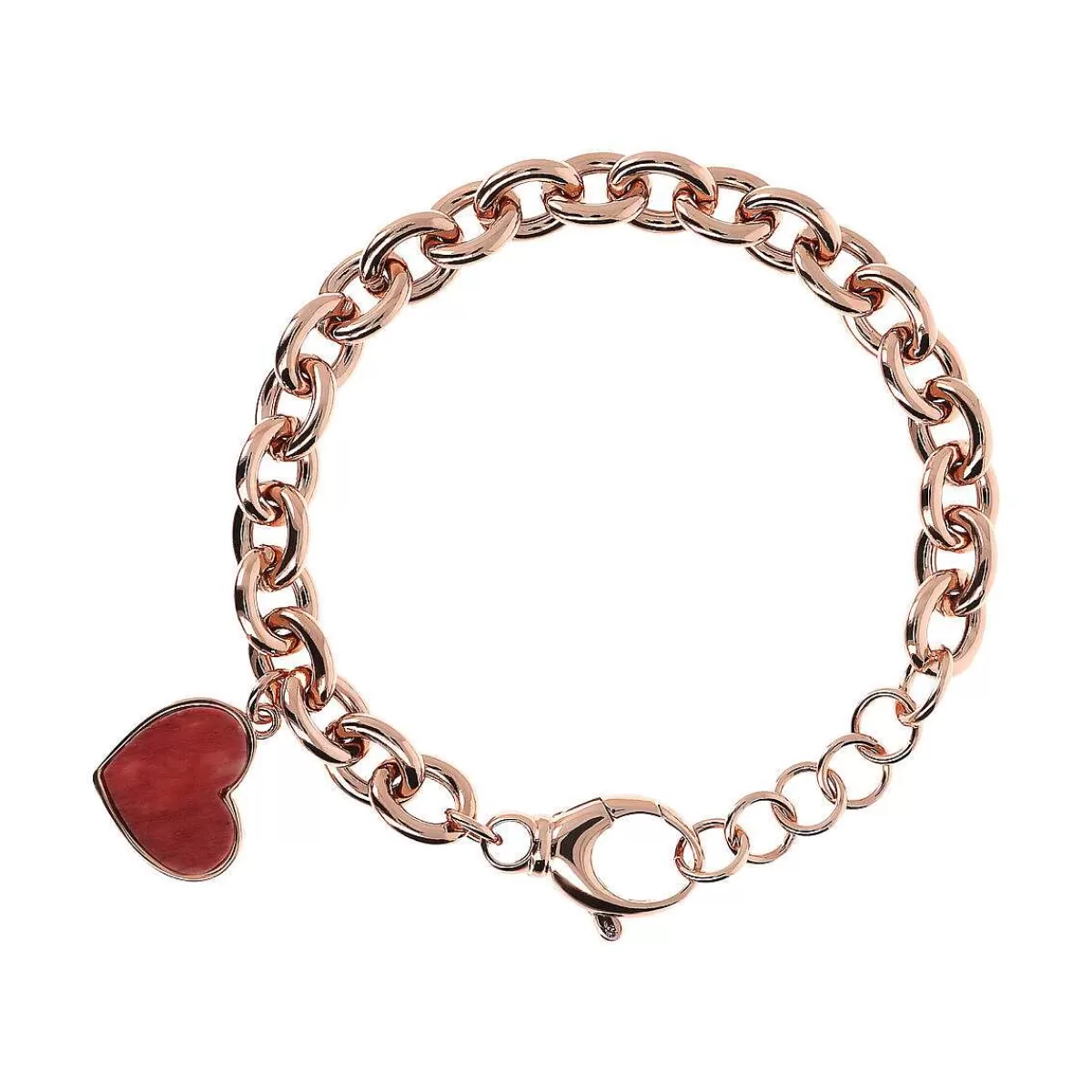 Best Bracciale A Catena Rolo Con Pendente A Cuore In Pietra Naturale Bracciali