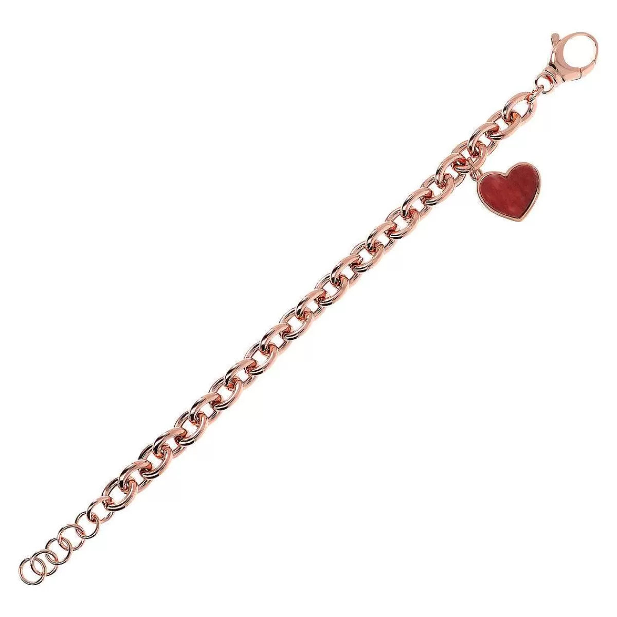 Best Bracciale A Catena Rolo Con Pendente A Cuore In Pietra Naturale Bracciali