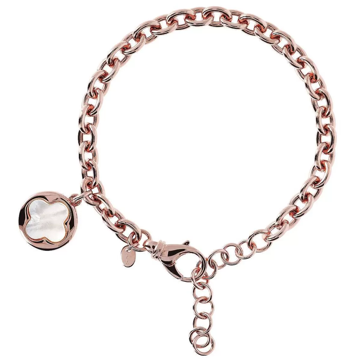 Cheap Bracciale A Catena Rolo Con Pendente Quadrifoglio In Pietra Naturale Bracciali