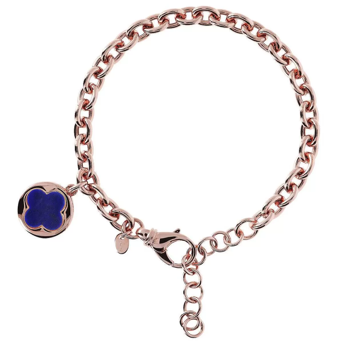 Cheap Bracciale A Catena Rolo Con Pendente Quadrifoglio In Pietra Naturale Bracciali