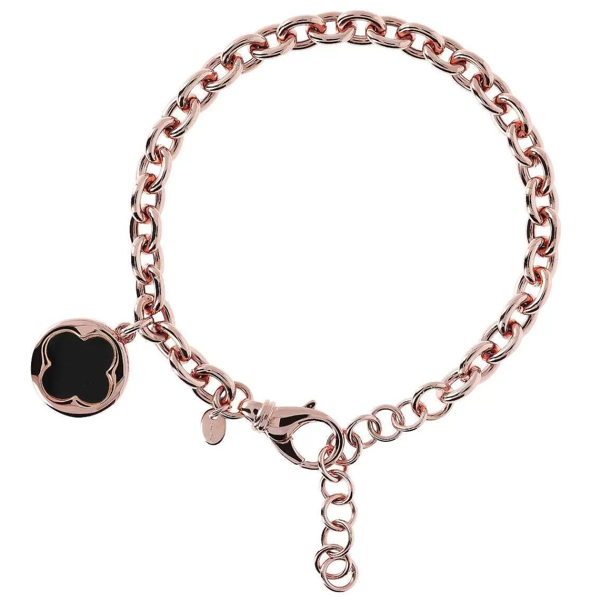 Cheap Bracciale A Catena Rolo Con Pendente Quadrifoglio In Pietra Naturale Bracciali