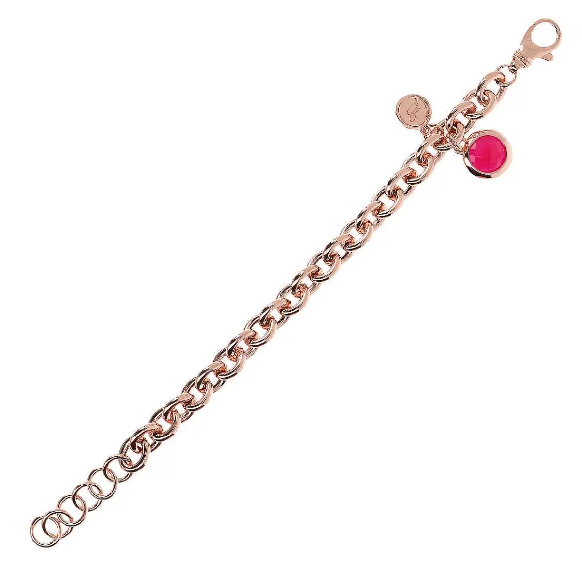 Store Bracciale A Catena Rolo Con Pendente Rotondo In Pietra Naturale Bracciali