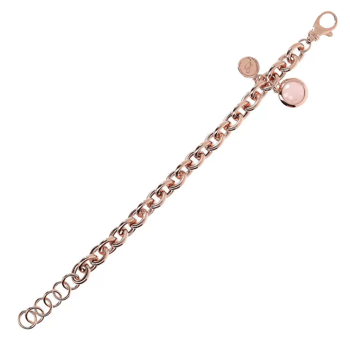 Store Bracciale A Catena Rolo Con Pendente Rotondo In Pietra Naturale Bracciali