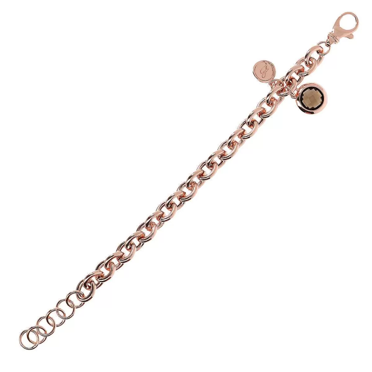 Store Bracciale A Catena Rolo Con Pendente Rotondo In Pietra Naturale Bracciali