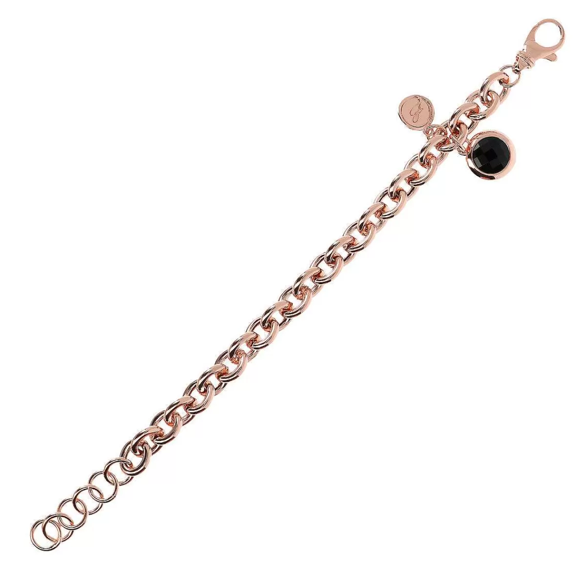 Store Bracciale A Catena Rolo Con Pendente Rotondo In Pietra Naturale Bracciali