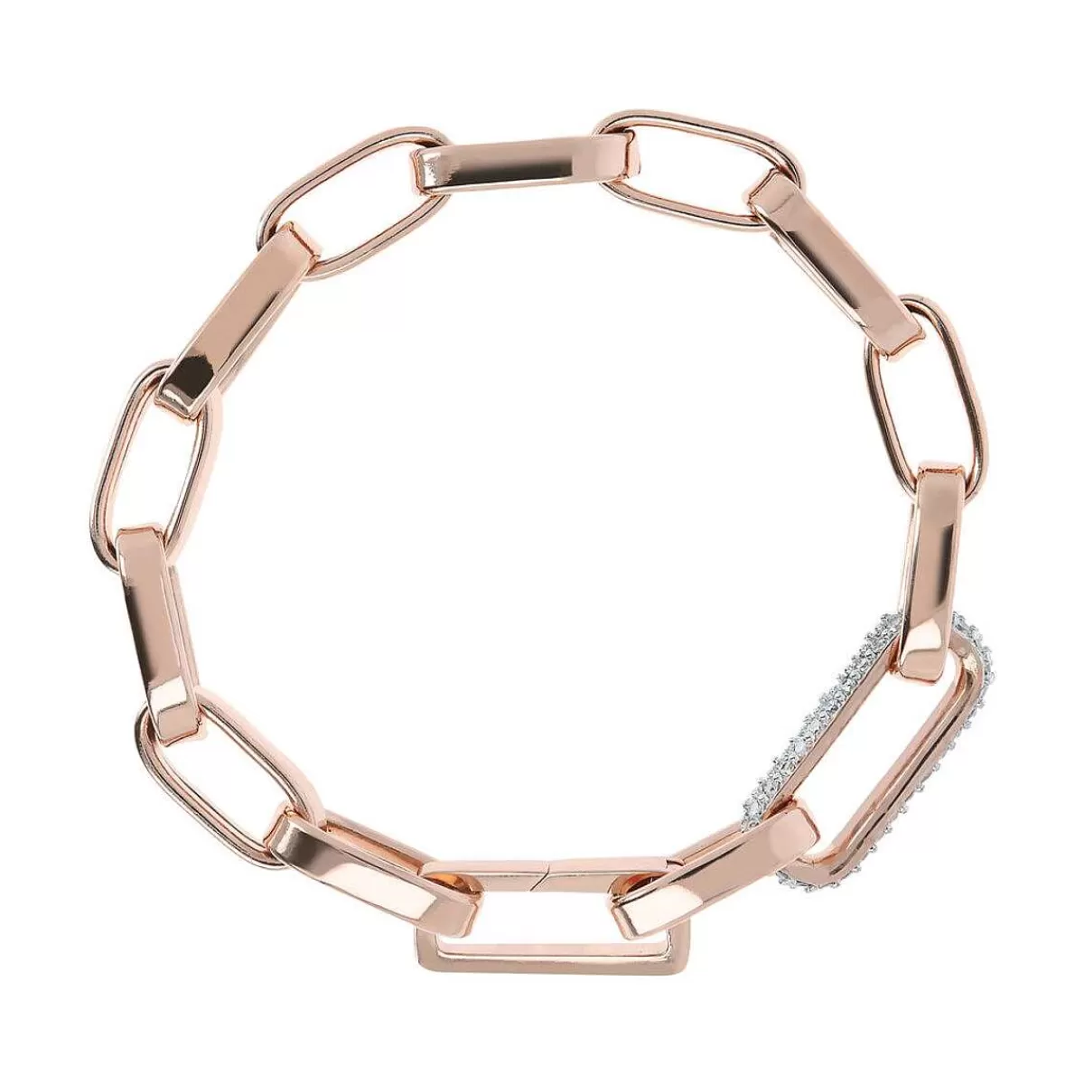 Flash Sale Bracciale A Catena Spessa A Forma Di Graffetta Con Elemento In Pave Bracciali