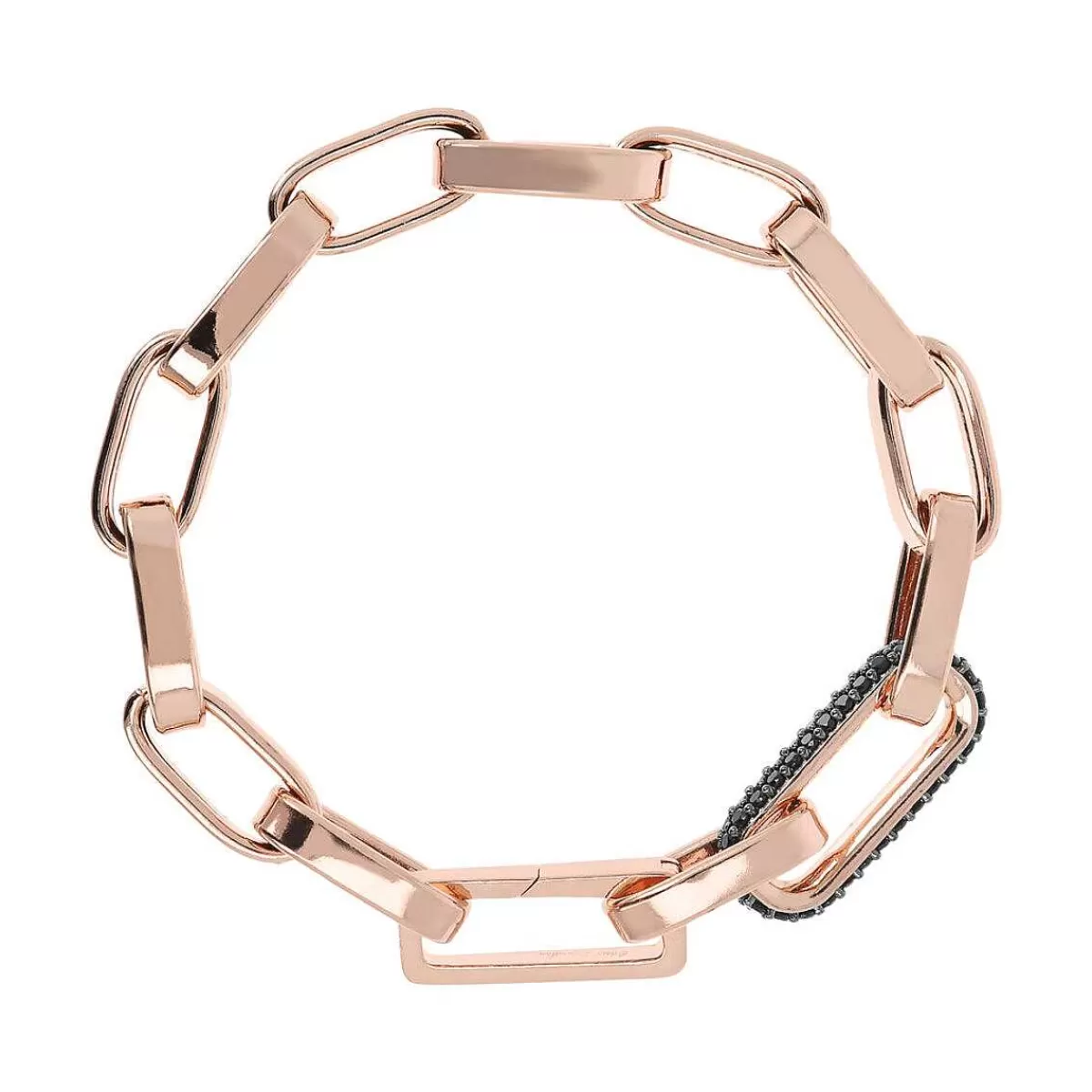 Flash Sale Bracciale A Catena Spessa A Forma Di Graffetta Con Elemento In Pave Bracciali
