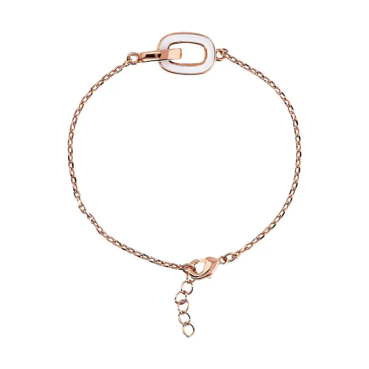 New Bracciale Catena Forzatina Con Doppia Maglia Smaltata Bicolore Bracciali
