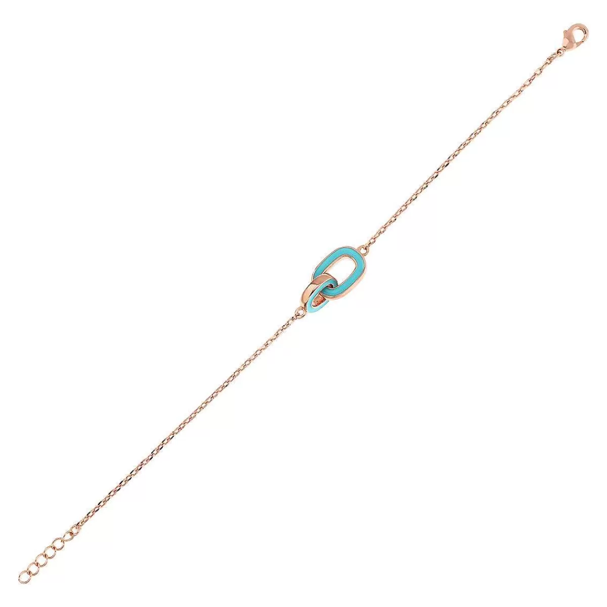 New Bracciale Catena Forzatina Con Doppia Maglia Smaltata Bicolore Bracciali