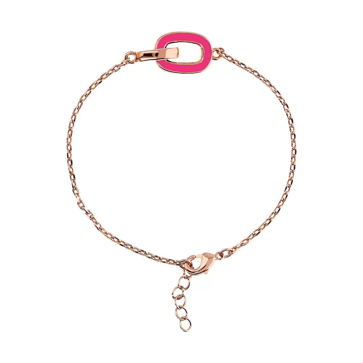 New Bracciale Catena Forzatina Con Doppia Maglia Smaltata Bicolore Bracciali