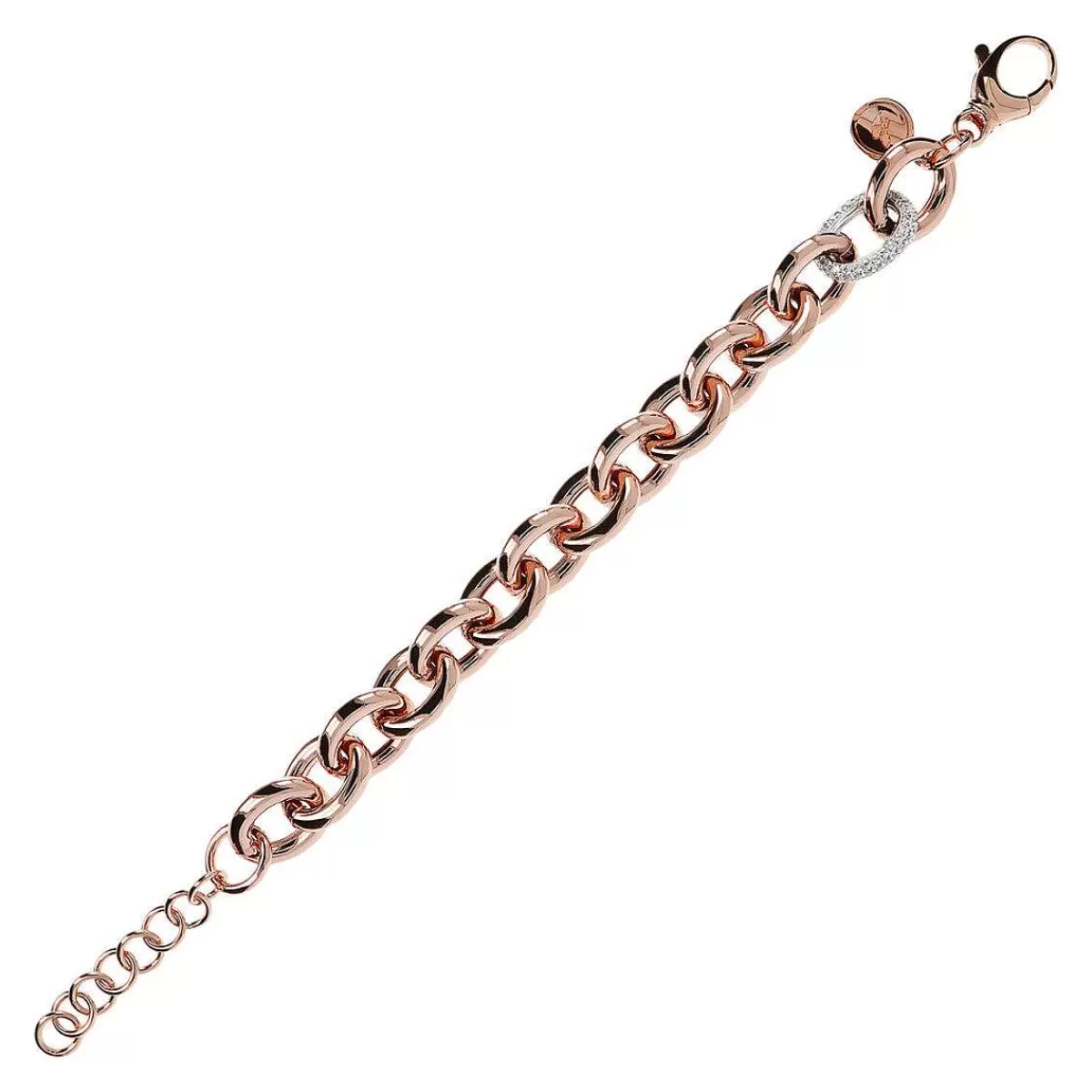 Flash Sale Bracciale Catena Rolo Con Elemento Pave In Spinello Nero O Zirconi Cubici Bracciali
