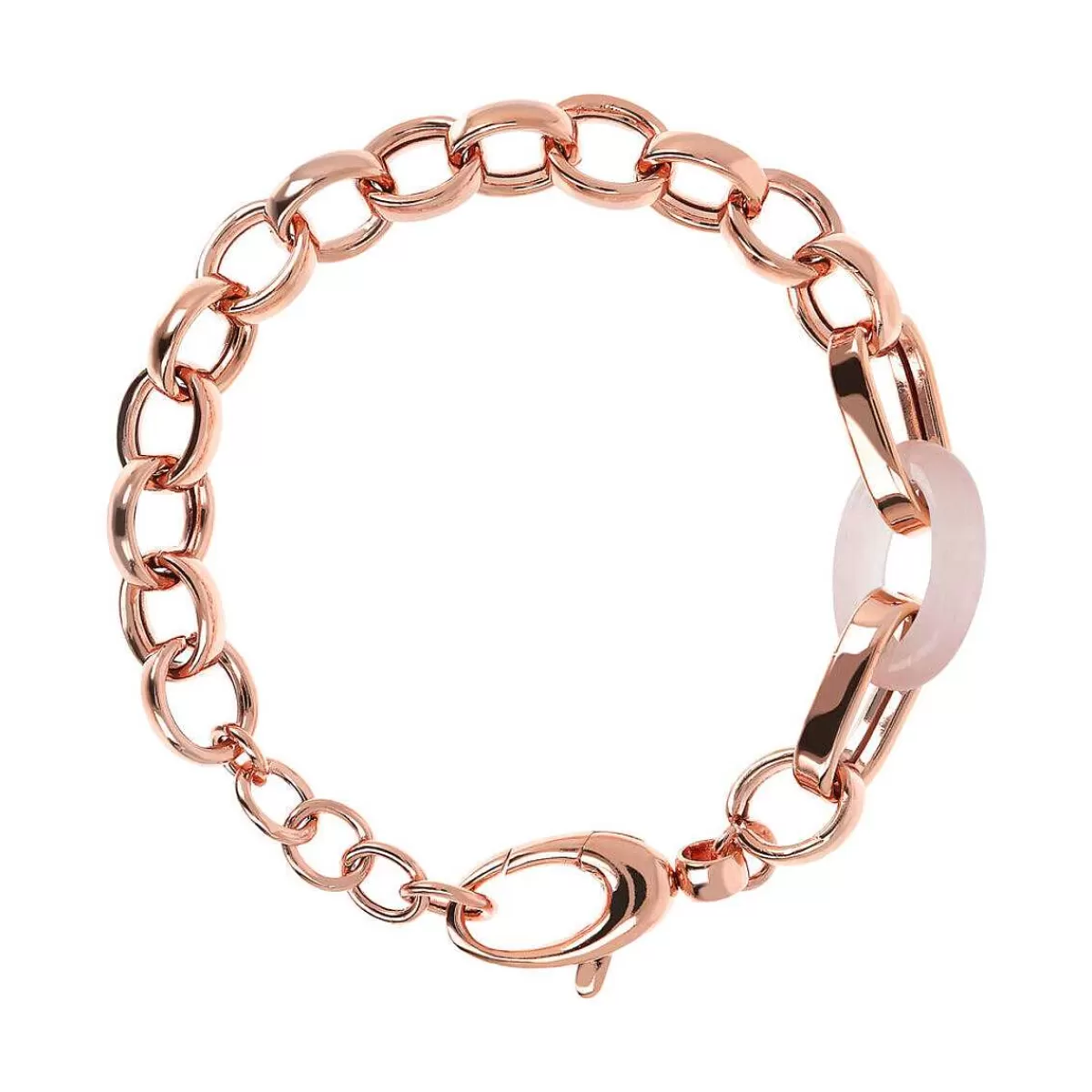Store Bracciale Con Catena Rolo Ed Elemento Ovale In Pietra Naturale Bracciali
