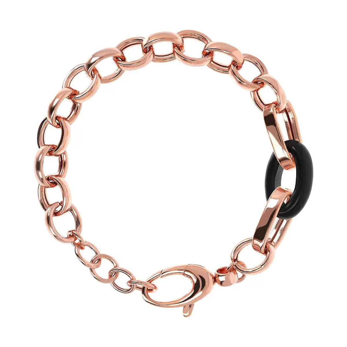 Store Bracciale Con Catena Rolo Ed Elemento Ovale In Pietra Naturale Bracciali