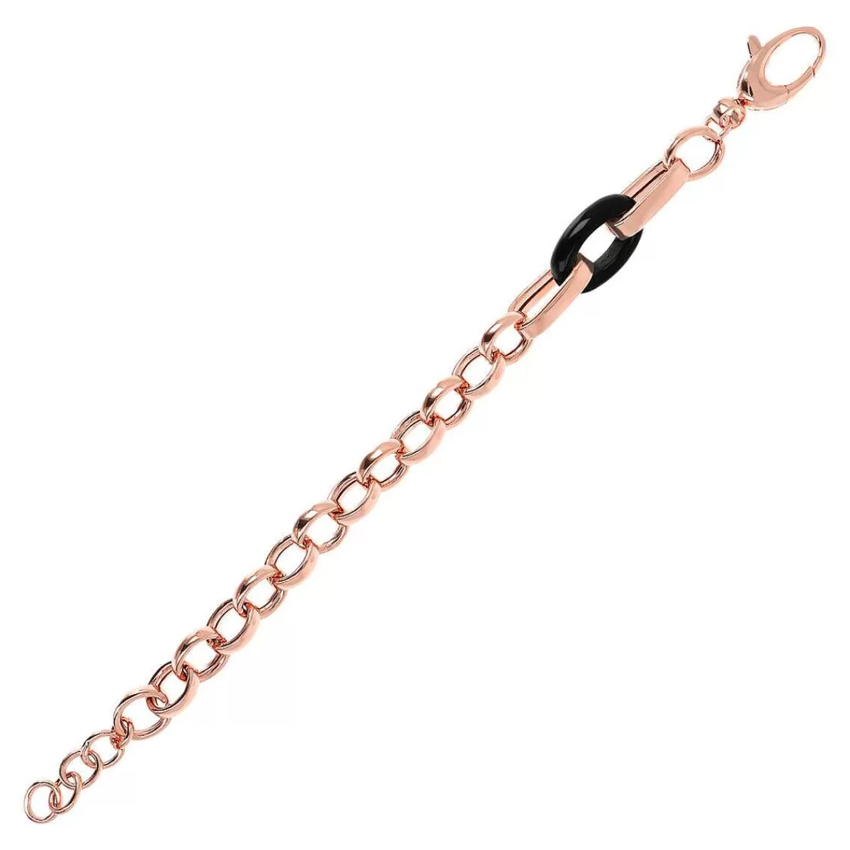 Store Bracciale Con Catena Rolo Ed Elemento Ovale In Pietra Naturale Bracciali