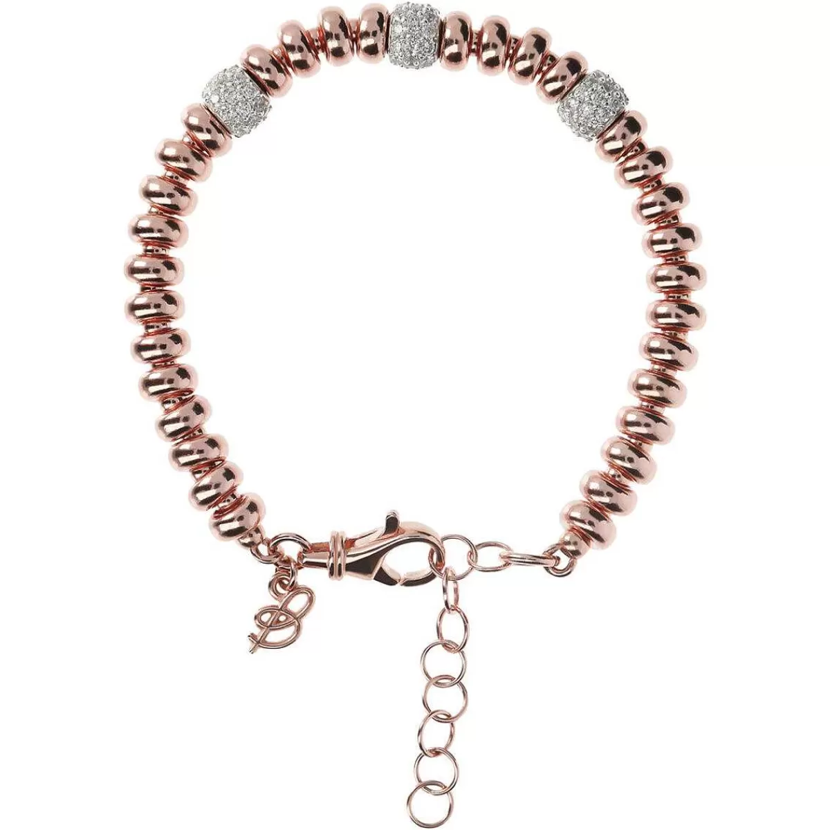 Best Bracciale Con Rondelle Alternate Ad Elementi In Pave In Cubic Zirconia Bracciali