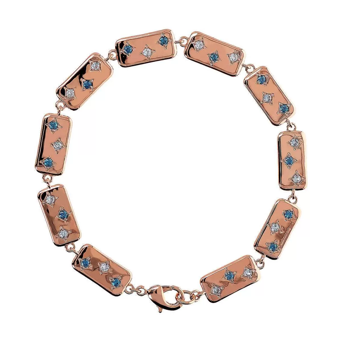 Sale Bracciale Etoile Con Elementi Rettangolari E Punti Luce In Cubic Zirconia Bracciali
