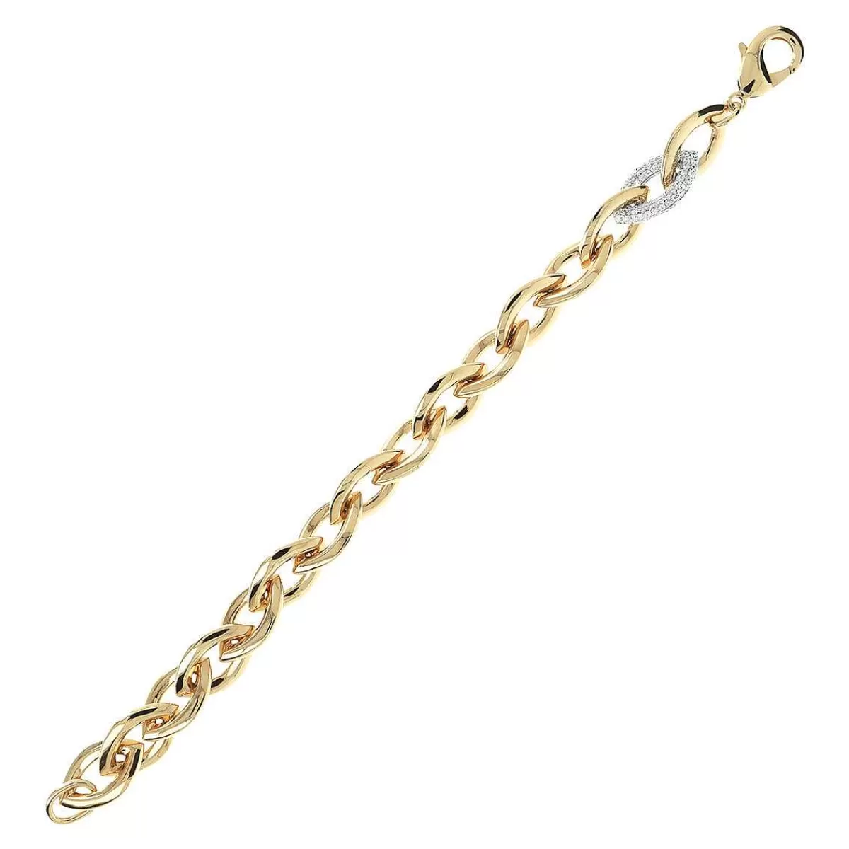 Online Bracciale Marquise Dorato Con Elemento Pave In Cubic Zirconia Bracciali