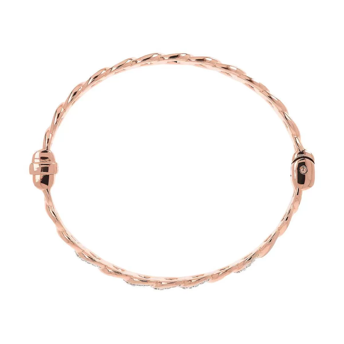 Online Bracciale Rigido Catena Grumetta Con Elementi Pave In Cubic Zirconia Bracciali