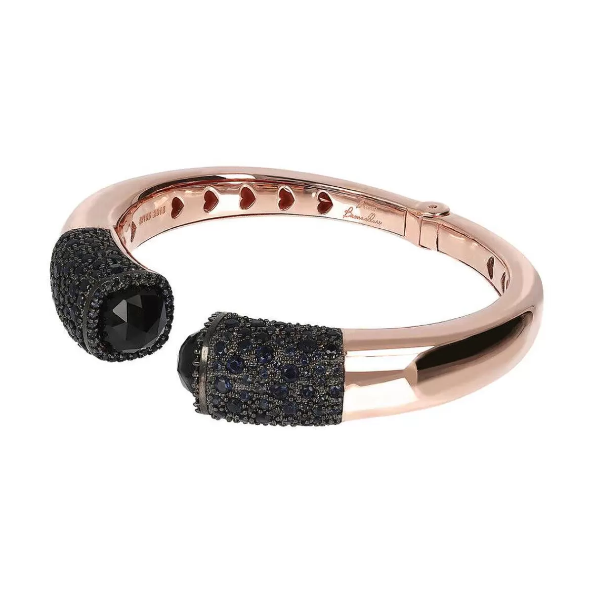 Flash Sale Bracciale Rigido Con Onice Nero E Pave In Nano Cristalli Bracciali