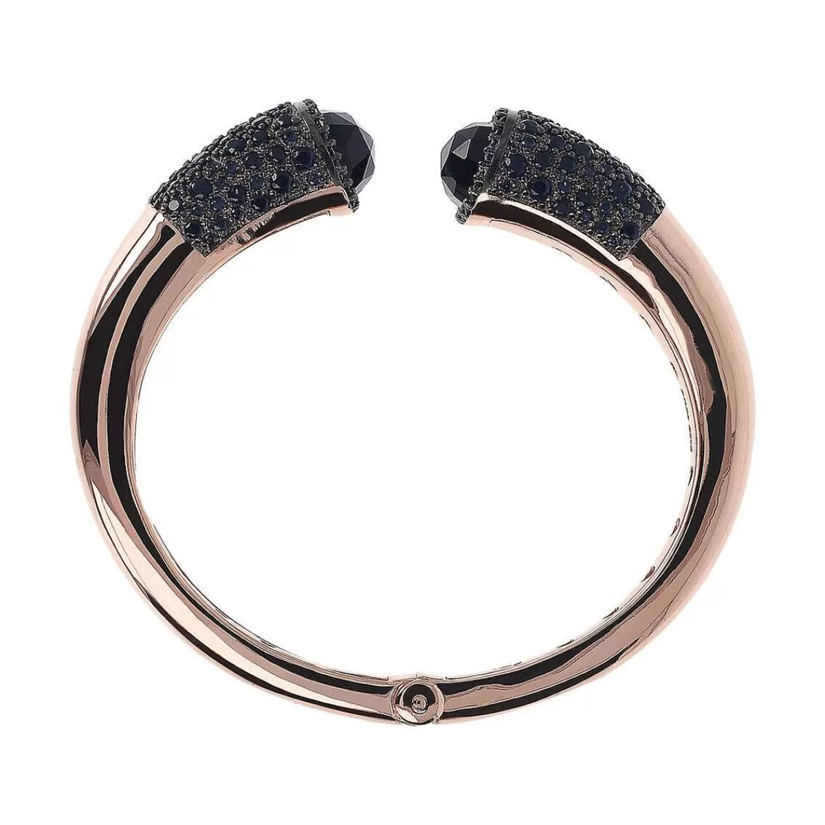 Flash Sale Bracciale Rigido Con Onice Nero E Pave In Nano Cristalli Bracciali
