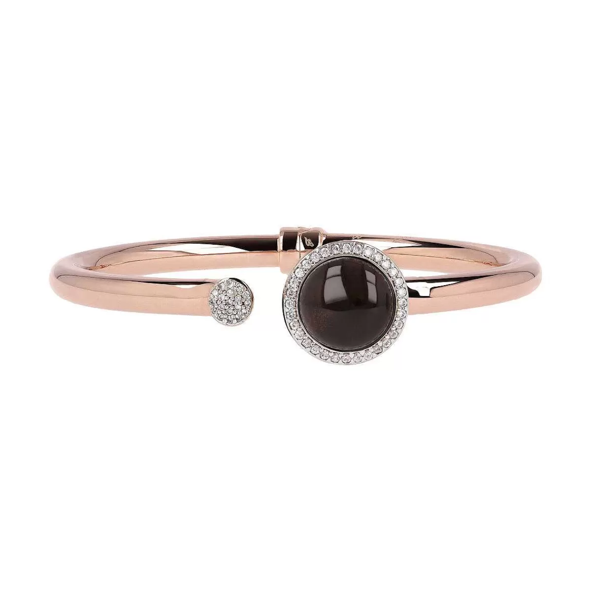 Best Sale Bracciale Rigido Con Pietra Naturale Tonda E Pave Di Cubic Zirconia Bracciali