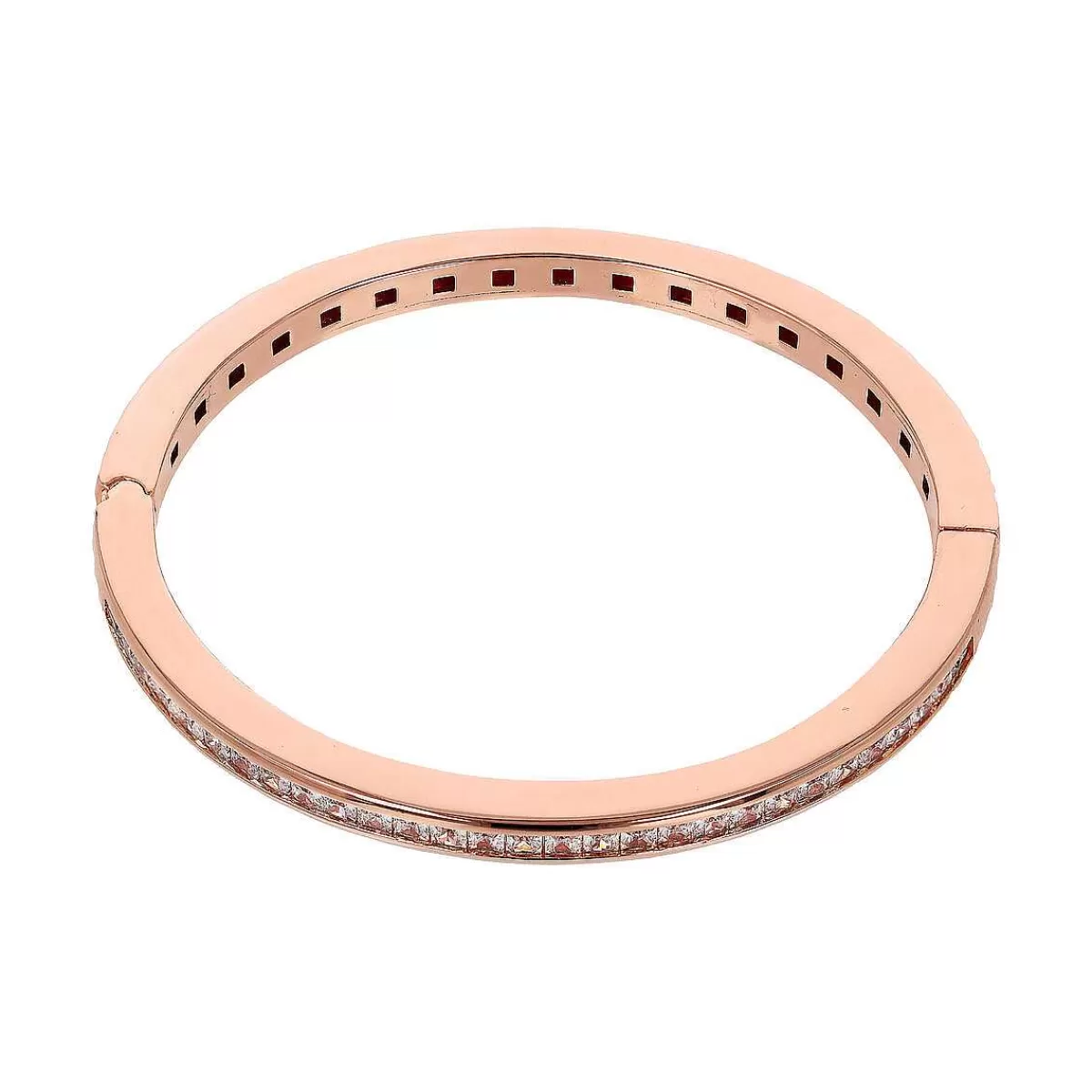 Hot Bracciale Rigido Con Zirconi Quadrati Taglio Princess Bracciali
