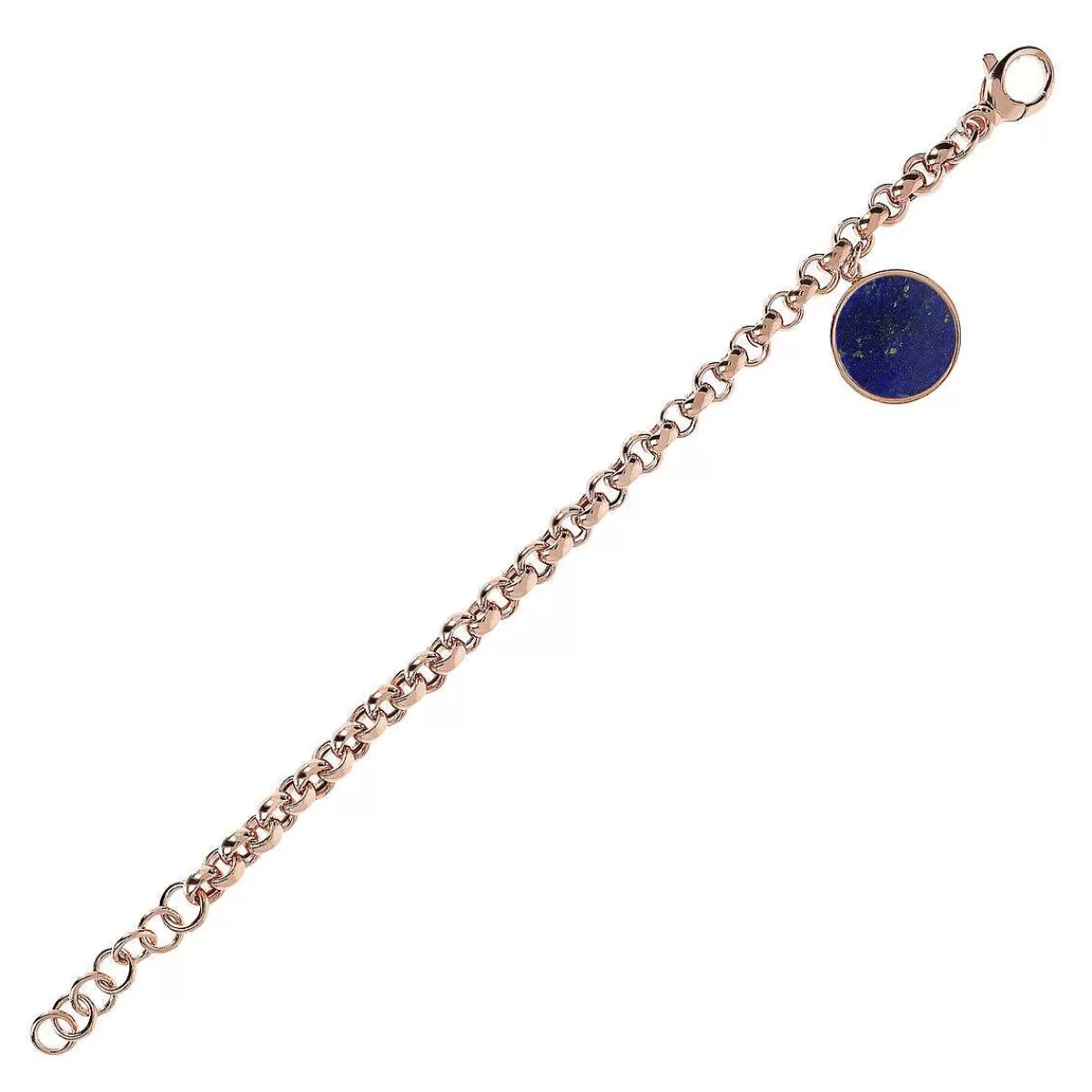 Fashion Bracciale Rolo A Catena Con Pendente A Disco In Pietra Naturale Bracciali