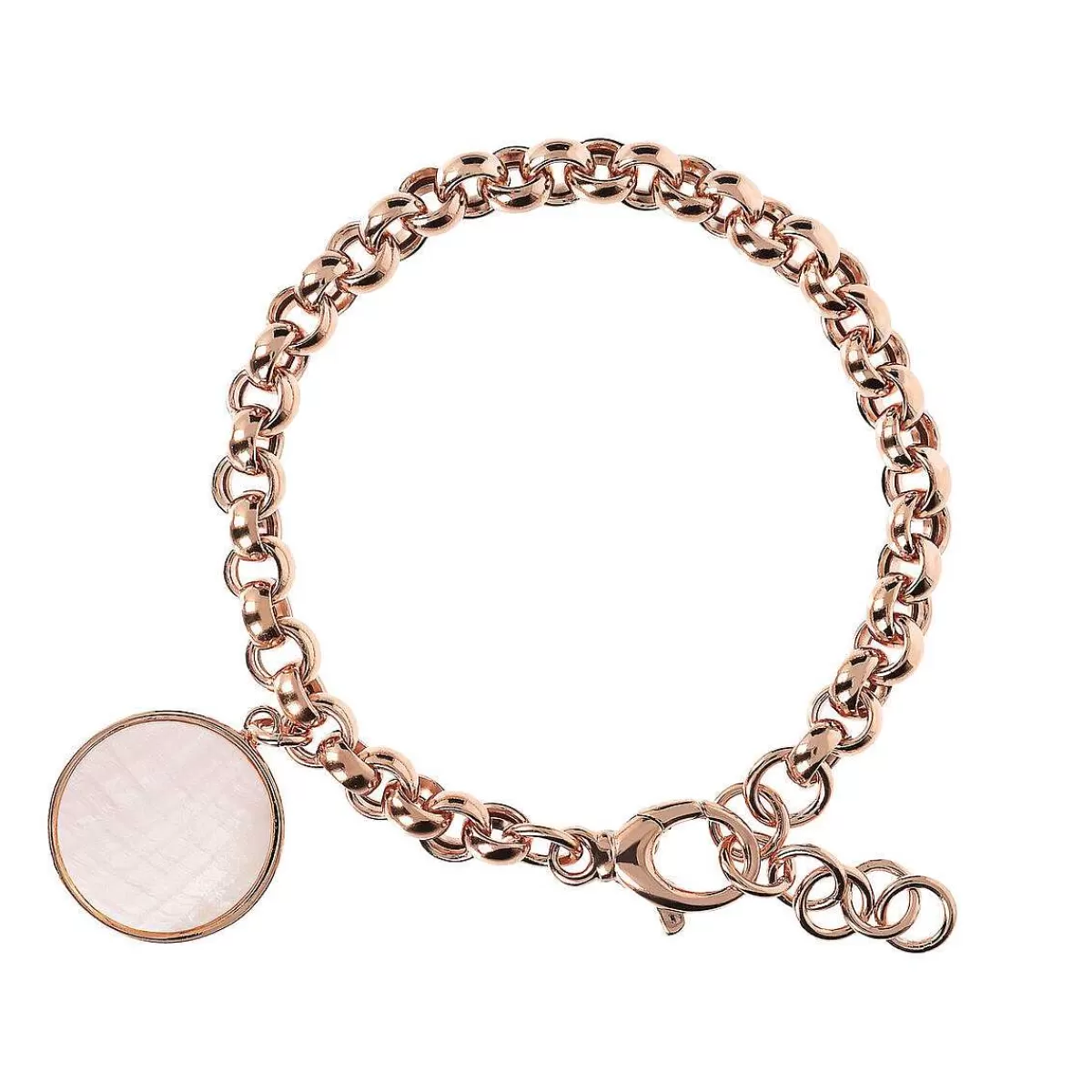 Fashion Bracciale Rolo A Catena Con Pendente A Disco In Pietra Naturale Bracciali