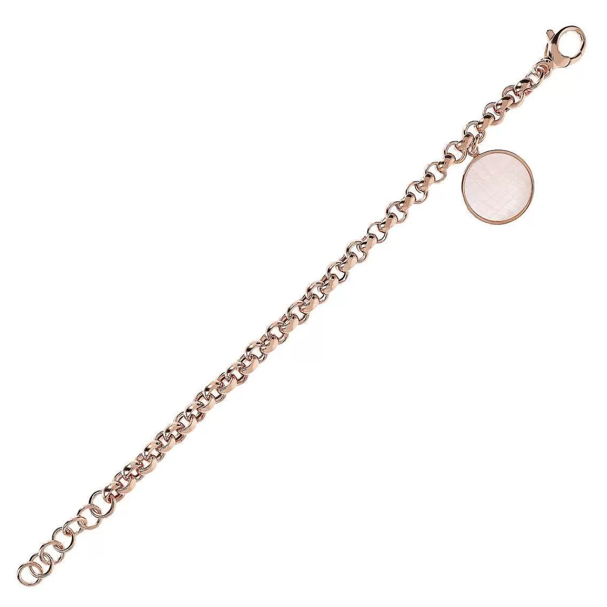 Fashion Bracciale Rolo A Catena Con Pendente A Disco In Pietra Naturale Bracciali