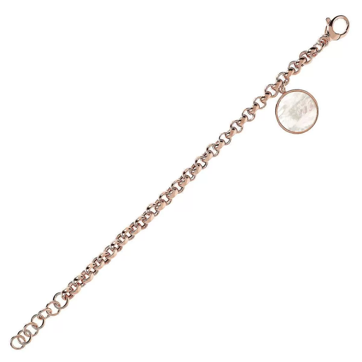 Fashion Bracciale Rolo A Catena Con Pendente A Disco In Pietra Naturale Bracciali