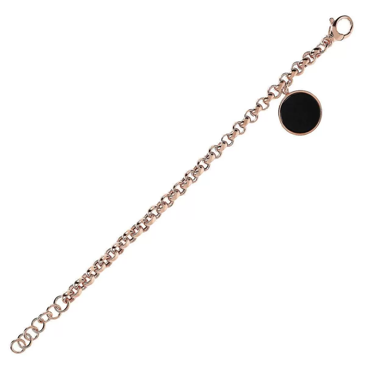 Fashion Bracciale Rolo A Catena Con Pendente A Disco In Pietra Naturale Bracciali