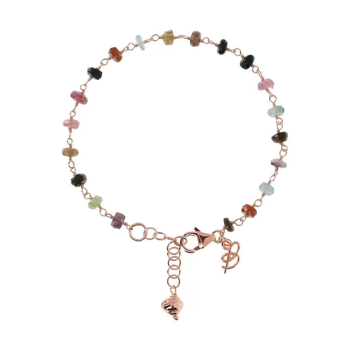 Outlet Bracciale Rosario Con Tormaline Multicolori Bracciali
