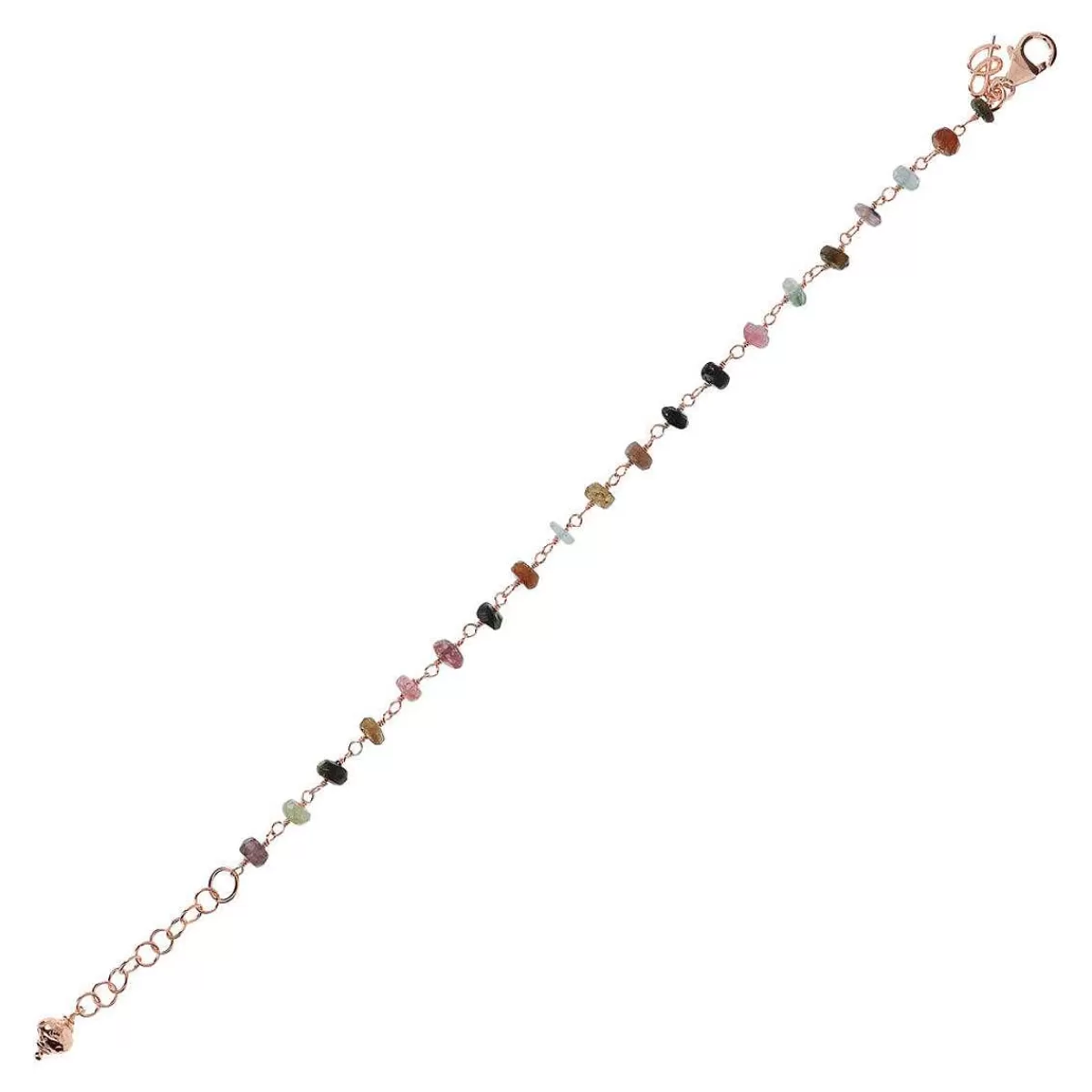 Outlet Bracciale Rosario Con Tormaline Multicolori Bracciali