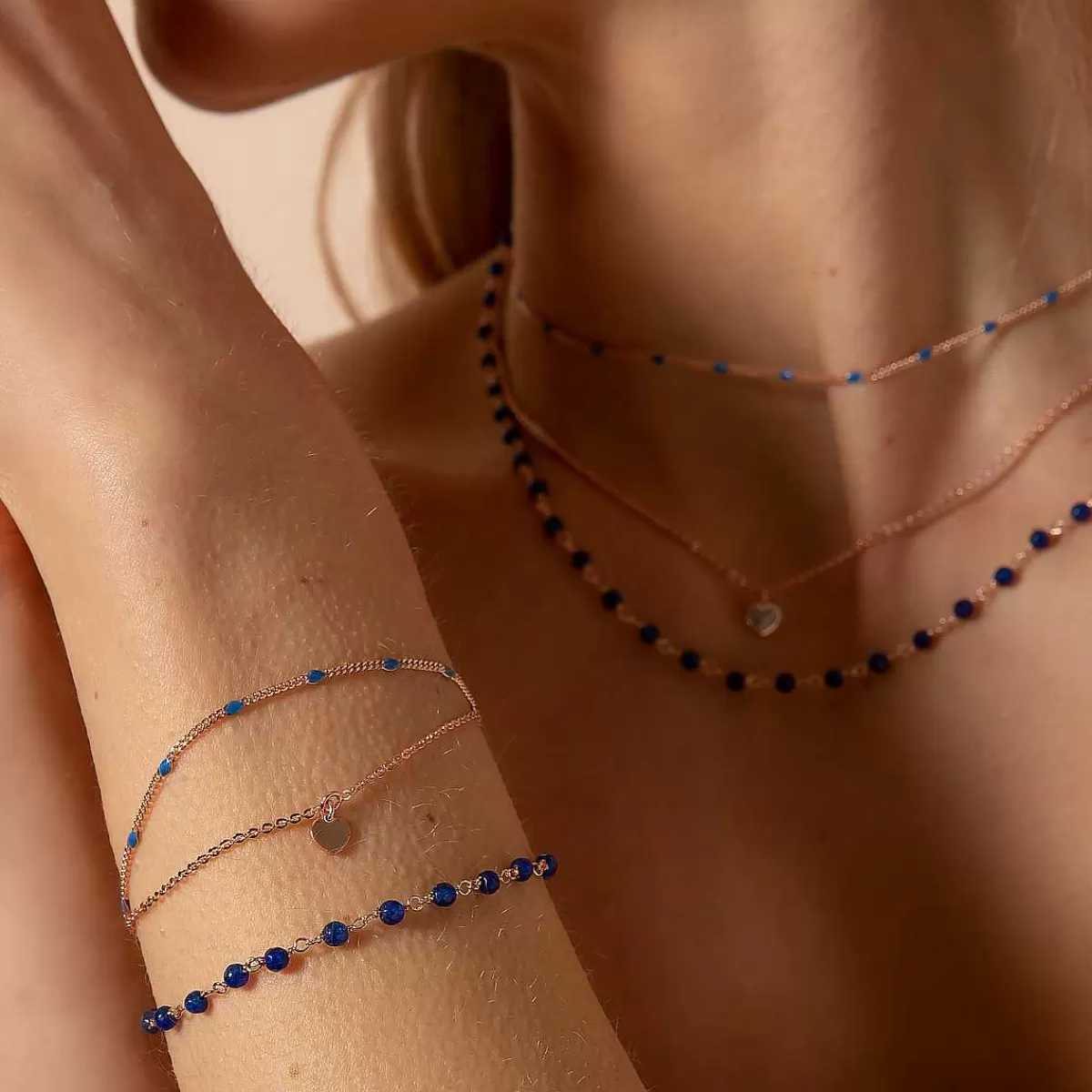 Online Bracciale Rosario Multifilo A Catena Con Smalto E Pendente Cuore Bracciali