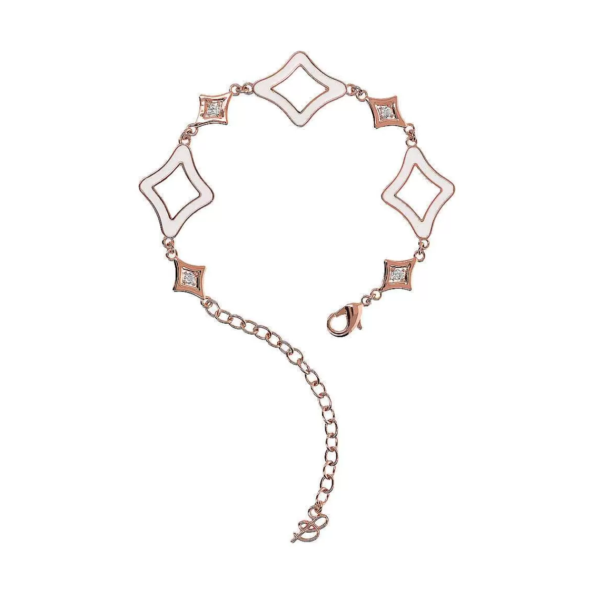 Clearance Bracciale Smaltato Con Etoile E Punti Luce In Cubic Zirconia Bracciali