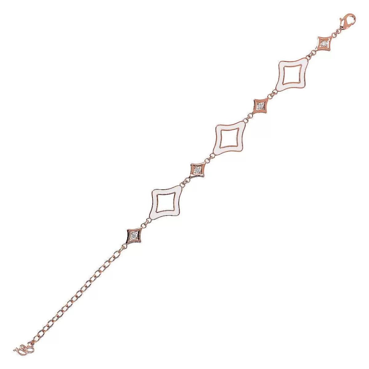 Clearance Bracciale Smaltato Con Etoile E Punti Luce In Cubic Zirconia Bracciali