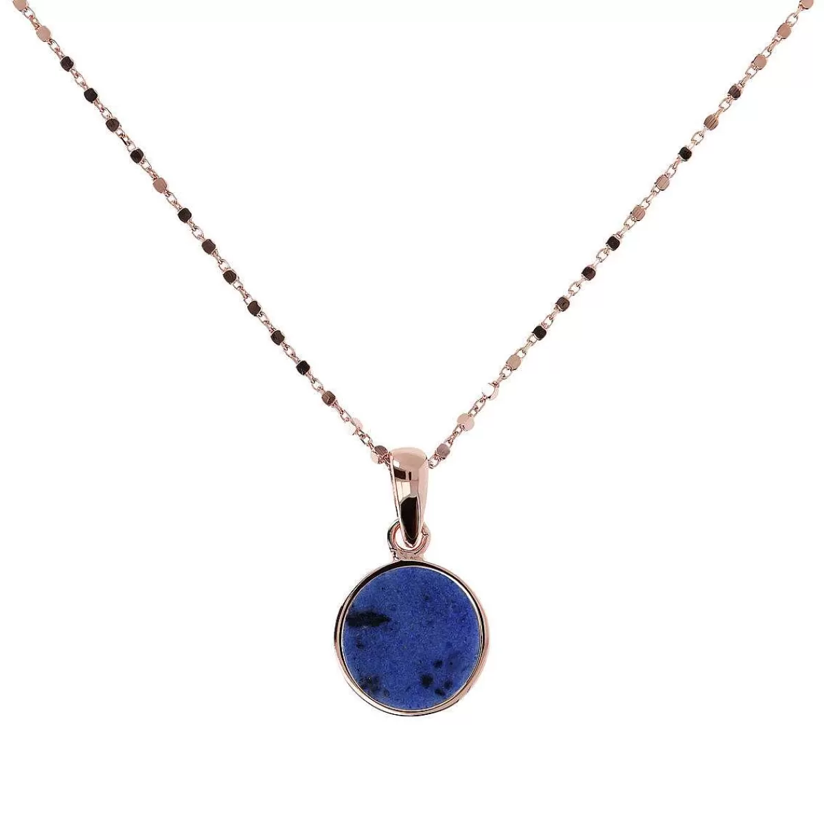 Shop Collana A Catena Cubo Con Pendente A Disco Piccolo In Pietra Naturale Collane